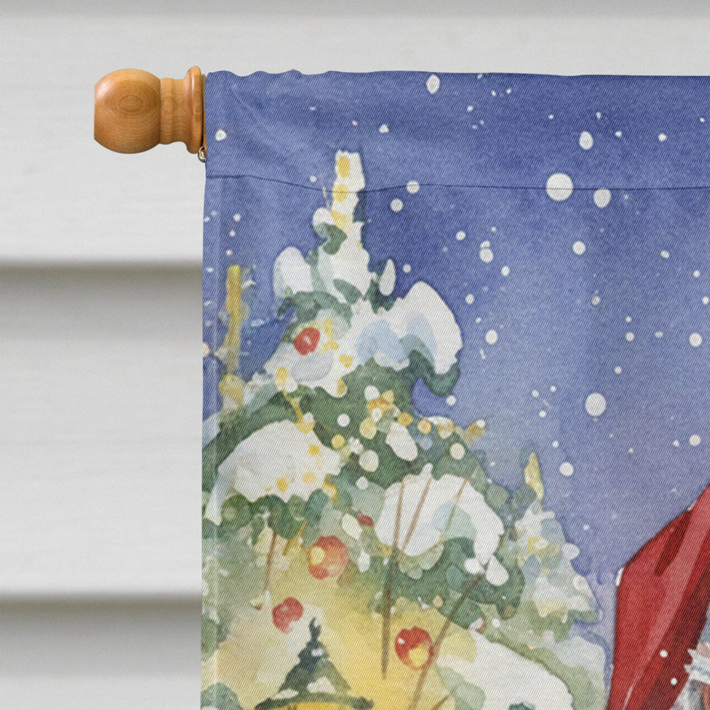 Havana Cat with Santa Claus House Flag 28x40 Porch Sleeve Pole Decorative Outside Yard Banner Artwork Wall Hanging, Polyester