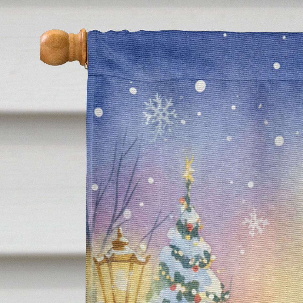 Yellowhammer with Santa Claus House Flag 28x40 Porch Sleeve Pole Decorative Outside Yard Banner Artwork Wall Hanging, Polyester