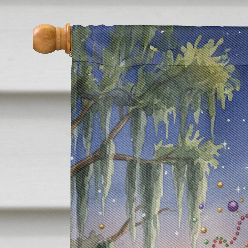 Cajun Santa Claus in the Bayou Christmas Parade Christmas House Flag 28x40 Porch Sleeve Pole Decorative Outside Yard Banner Artwork Wall Hanging, Polyester