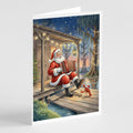 Cajun Santa Claus Playing Zydeco Christmas Greeting Cards Pack of 8 Blank Cards with Envelopes Whimsical A7 Size 5x7