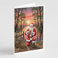 Cajun Santa Claus with Crawfish Christmas Greeting Cards Pack of 8 Blank Cards with Envelopes Whimsical A7 Size 5x7