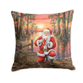 Cajun Santa Claus with Crawfish Christmas Decorative Throw Pillow 18x18 Indoor Outdoor Accent Cushion, Fabric Cover with Insert for Sofa, Bed, Porch & Living Room