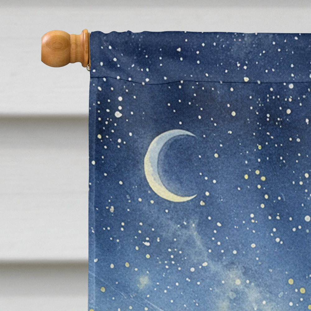 Santa Claus by the Campfire Christmas House Flag 28x40 Porch Sleeve Pole Decorative Outside Yard Banner Artwork Wall Hanging, Polyester