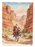 Santa Claus in the Desert Canyon Christmas House Flag 28x40 Porch Sleeve Pole Decorative Outside Yard Banner Artwork Wall Hanging, Polyester