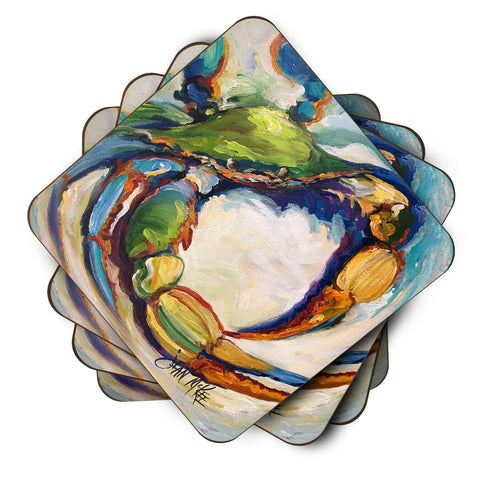#21 Crab Foam Coasters Set of 4 Cup Coasters for Indoor Outdoor, Tabletop Protection, Anti Slip, Mouse pad Material