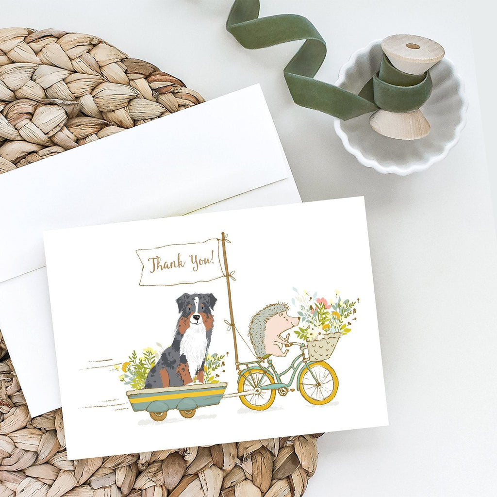 Australian Shepherd Blue Merle Greeting Cards Pack of 8 Blank Cards with Envelopes Whimsical A7 Size 5x7