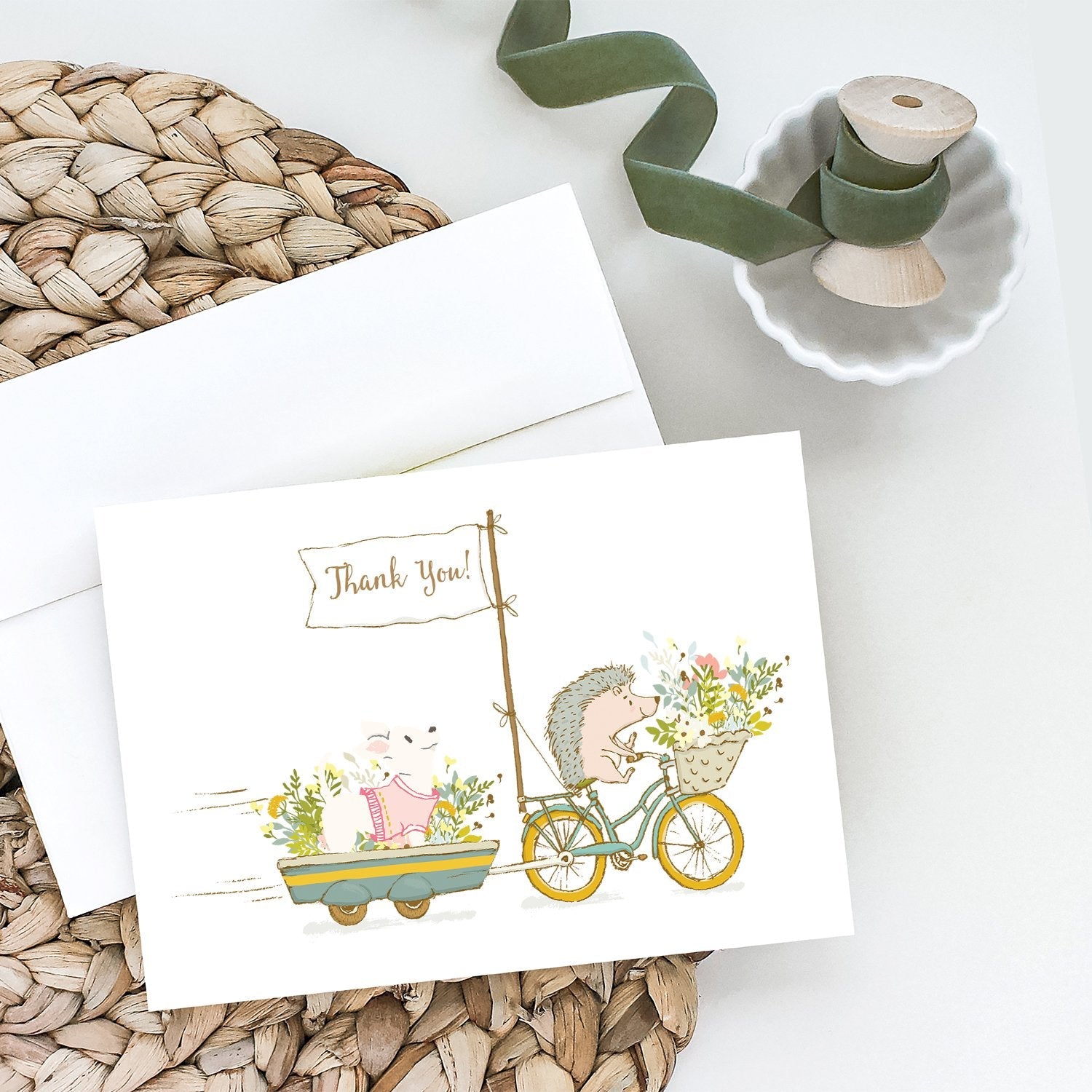 Chihuahua White Jacket Greeting Cards Pack of 8 Blank Cards with Envelopes Whimsical A7 Size 5x7
