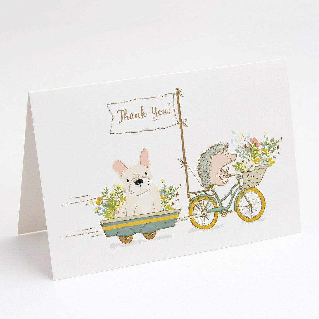 French Bulldog Cream Greeting Cards Pack of 8 Blank Cards with Envelopes Whimsical A7 Size 5x7