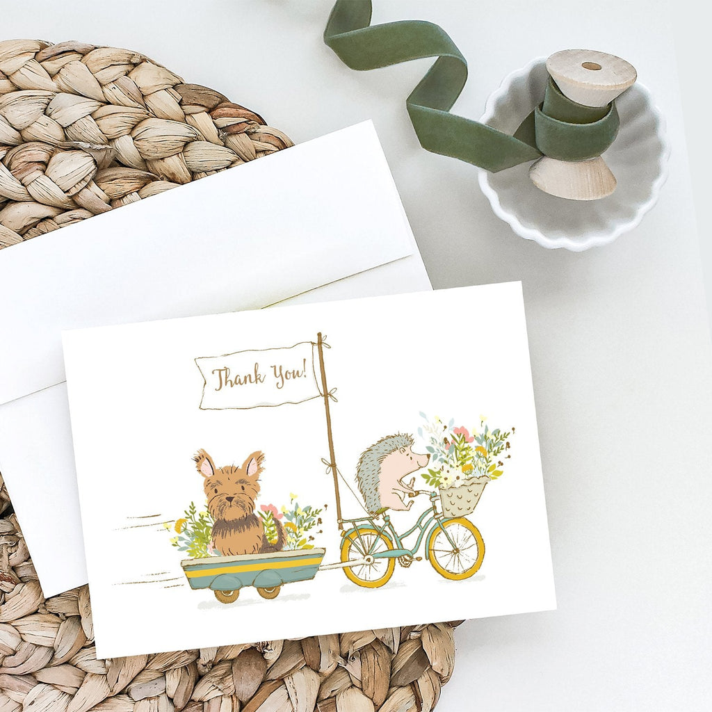 Yorkshire Terrier Greeting Cards Pack of 8 Blank Cards with Envelopes Whimsical A7 Size 5x7