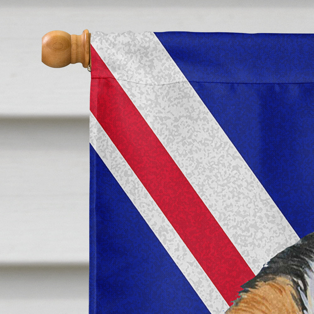 Cavalier Spaniel with English Union Jack British Flag House Flag 28x40 Porch Sleeve Pole Decorative Outside Yard Banner Artwork Wall Hanging, Polyester
