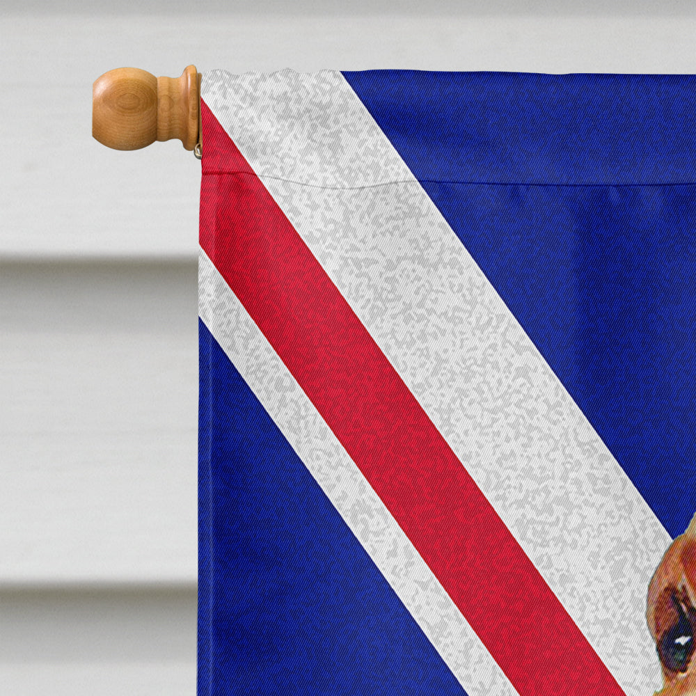 Bloodhound with English Union Jack British Flag House Flag 28x40 Porch Sleeve Pole Decorative Outside Yard Banner Artwork Wall Hanging, Polyester