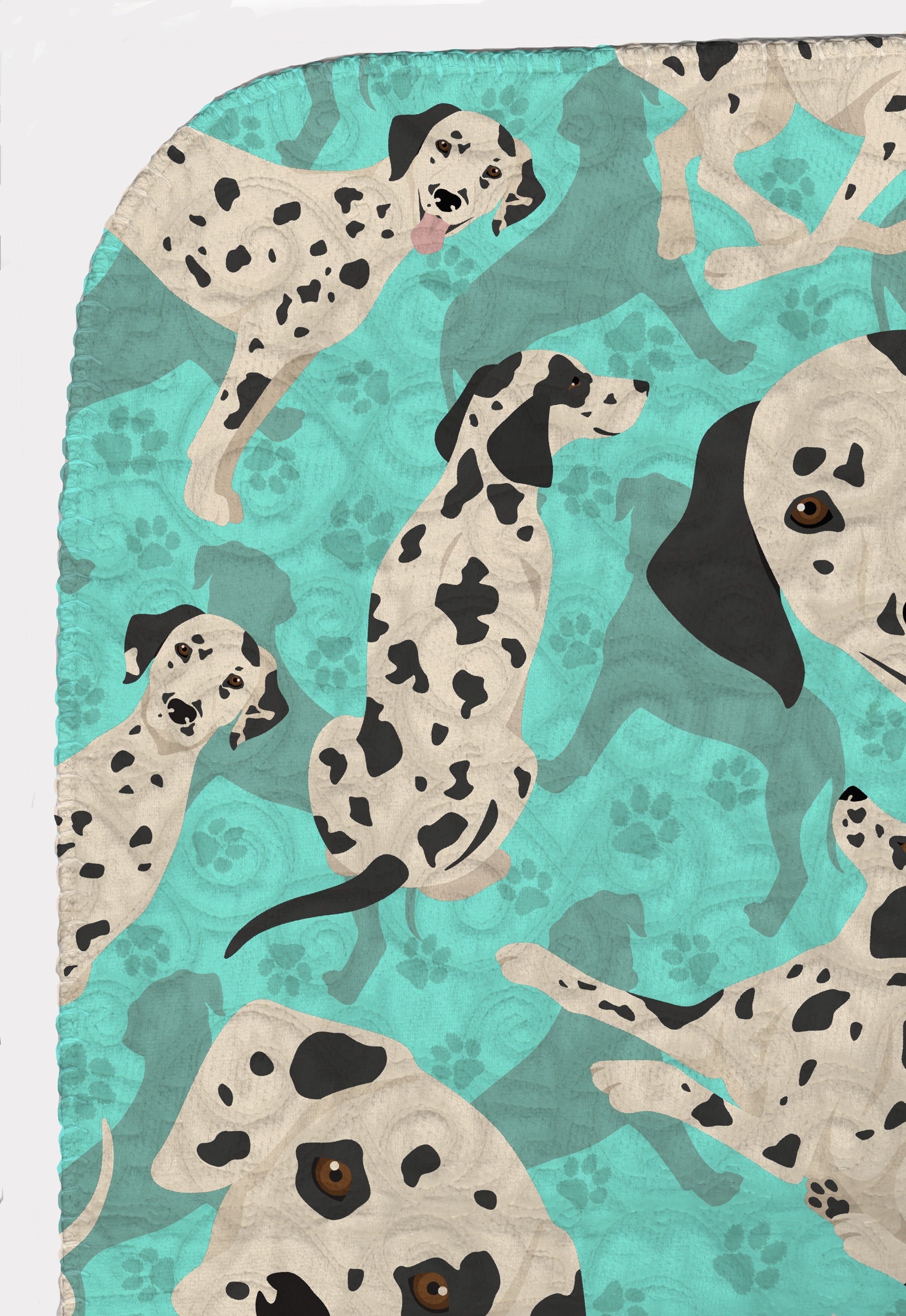 Dalmatian Quilted Blanket 50x60 Artwork Pattern Quilted Throw Blanket for Bed, Couch, Sofa, Soft and Lightweight