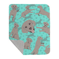 Grey Labrador Retriever Quilted Blanket 50x60 Artwork Pattern Quilted Throw Blanket for Bed, Couch, Sofa, Soft and Lightweight