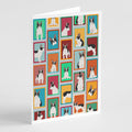 Lots of Black and White French Bulldog Greeting Cards Pack of 8 Blank Cards with Envelopes Whimsical A7 Size 5x7