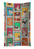 Lots of Fawn Pug Kitchen Towel Velour Plush Front and Cotton Loop Back Machine Washable