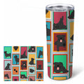 Lots of Black Pug Stainless Steel Skinny Tumbler 20 oz Vacuum Double Walled Reusable Insulated Travel Cup