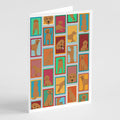 Lots of Red Fox Labrador Retriever Greeting Cards Pack of 8 Blank Cards with Envelopes Whimsical A7 Size 5x7