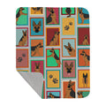 Lots of German Shepherd Quilted Blanket 50x60 Artwork Pattern Quilted Throw Blanket for Bed, Couch, Sofa, Soft and Lightweight