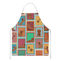 Lots of Longhaired Red Dachshund Apron Cooking Kitchen Server Baking Crafts Gardening for Adult Women Men, Unisex, Large, Multicolor