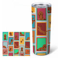 Lots of Longhaired Red Dachshund Stainless Steel Skinny Tumbler 20 oz Vacuum Double Walled Reusable Insulated Travel Cup