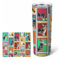 Lots of Blue Merle Welsh Cardigan Corgi Stainless Steel Skinny Tumbler 20 oz Vacuum Double Walled Reusable Insulated Travel Cup