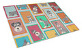 Lots of Schnauzer Cutting Board Tempered Glass Kitchen Cutting Surface, Heat Resistant Chopping, Non-Slip Feet, Food Prep & Serving