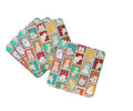 Lots of Westie Foam Coasters Set of 4 Cup Coasters for Indoor Outdoor, Tabletop Protection, Anti Slip, Mouse pad Material