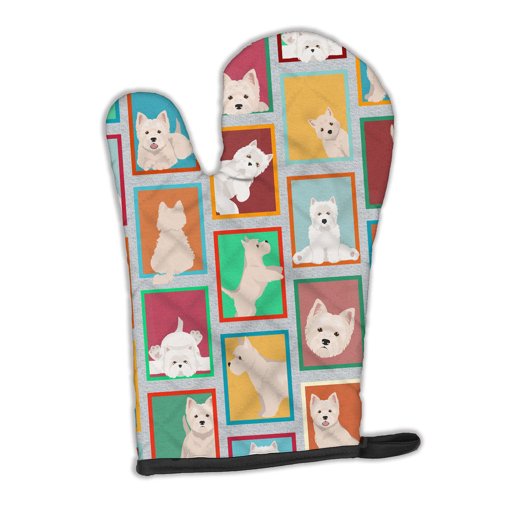 Lots of Westie Oven Mitt Heat Resistant Thick Oven Mitt for Hot Pans and Oven, Kitchen Mitt Protect Hands, Cooking Baking Glove