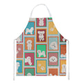 Lots of Bichon Frise Apron Cooking Kitchen Server Baking Crafts Gardening for Adult Women Men, Unisex, Large, Multicolor