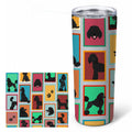 Lots of Black Standard Poodle Stainless Steel Skinny Tumbler 20 oz Vacuum Double Walled Reusable Insulated Travel Cup