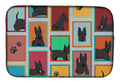 Lots of Scottish Terrier Dish Drying Mat Absorbent Dish Drying Mat Pad for Kitchen Counter Dish Drainer Mat for Countertop, 14 x 21", Multicolor