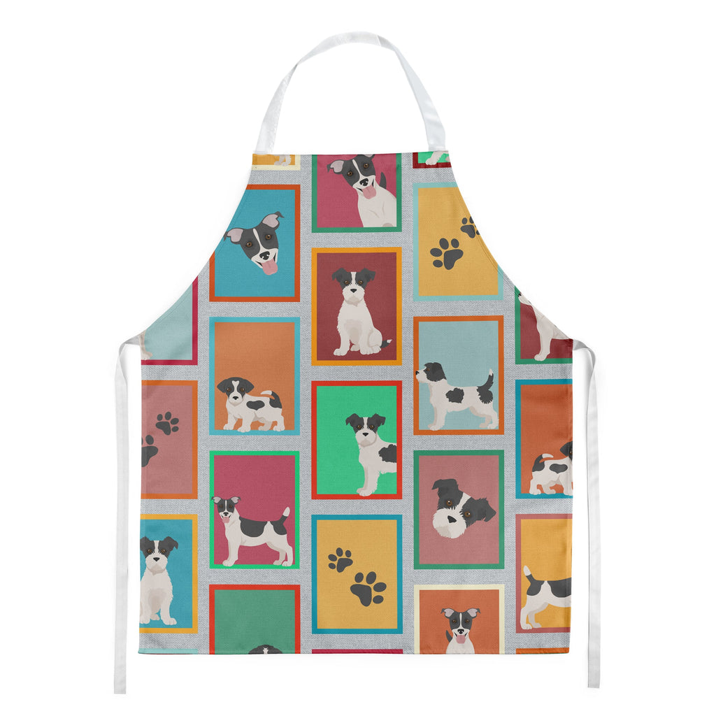 Lots of Jack Russell Terrier Apron Cooking Kitchen Server Baking Crafts Gardening for Adult Women Men, Unisex, Large, Multicolor