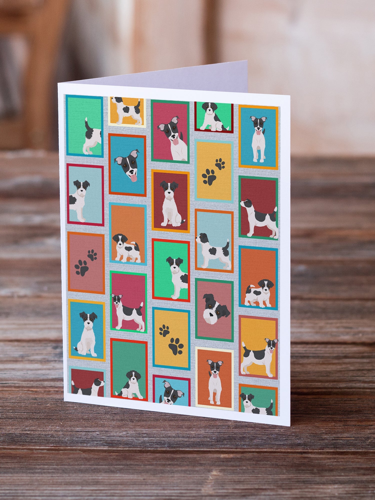Lots of Jack Russell Terrier Greeting Cards Pack of 8 Blank Cards with Envelopes Whimsical A7 Size 5x7