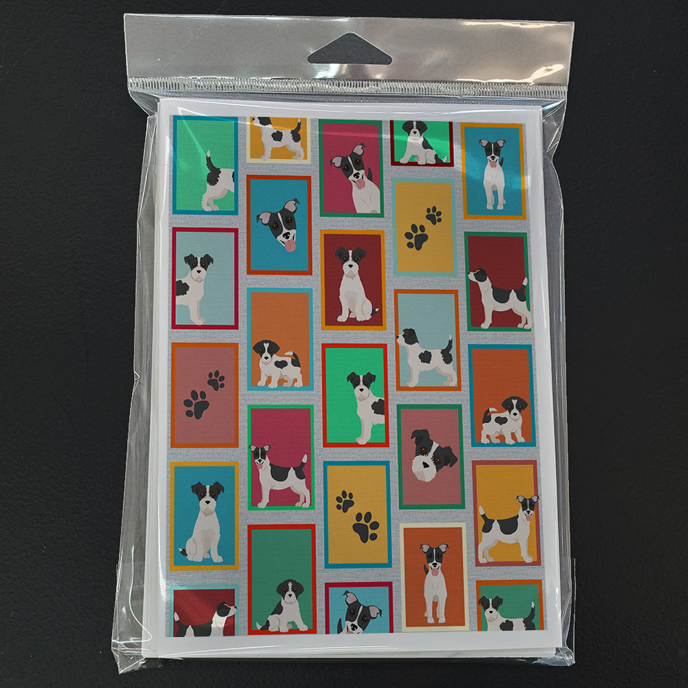 Lots of Jack Russell Terrier Greeting Cards Pack of 8 Blank Cards with Envelopes Whimsical A7 Size 5x7