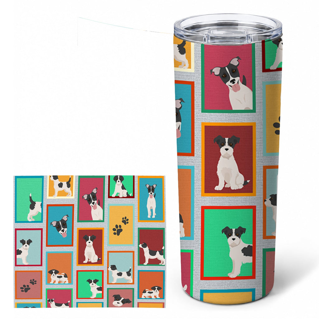 Lots of Jack Russell Terrier Stainless Steel Skinny Tumbler 20 oz Vacuum Double Walled Reusable Insulated Travel Cup