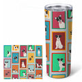 Lots of Jack Russell Terrier Stainless Steel Skinny Tumbler 20 oz Vacuum Double Walled Reusable Insulated Travel Cup