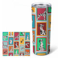 Lots of Harlequin Natural Ears Great Dane Stainless Steel Skinny Tumbler 20 oz Vacuum Double Walled Reusable Insulated Travel Cup