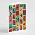 Lots of Chocolate Standard Poodle Greeting Cards Pack of 8 Blank Cards with Envelopes Whimsical A7 Size 5x7
