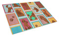 Lots of Chocolate Standard Poodle Cutting Board Tempered Glass Kitchen Cutting Surface, Heat Resistant Chopping, Non-Slip Feet, Food Prep & Serving