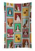 Lots of Shih Tzu Kitchen Towel Velour Plush Front and Cotton Loop Back Machine Washable