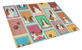 Lots of Shih Tzu Cutting Board Tempered Glass Kitchen Cutting Surface, Heat Resistant Chopping, Non-Slip Feet, Food Prep & Serving