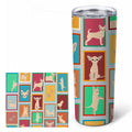 Lots of Chihuahua Stainless Steel Skinny Tumbler 20 oz Vacuum Double Walled Reusable Insulated Travel Cup
