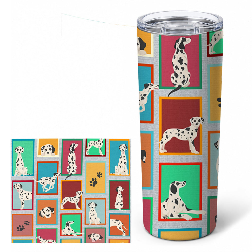 Lots of Dalmatian Stainless Steel Skinny Tumbler 20 oz Vacuum Double Walled Reusable Insulated Travel Cup