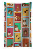 Lots of Sheltie Kitchen Towel Velour Plush Front and Cotton Loop Back Machine Washable