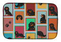 Lots of Black and Tan Cavalier King Charles Spaniel Dish Drying Mat Absorbent Dish Drying Mat Pad for Kitchen Counter Dish Drainer Mat for Countertop, 14 x 21", Multicolor