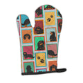 Lots of Black and Tan Cavalier King Charles Spaniel Oven Mitt Heat Resistant Thick Oven Mitt for Hot Pans and Oven, Kitchen Mitt Protect Hands, Cooking Baking Glove