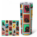 Lots of Black and Tan Cavalier King Charles Spaniel Stainless Steel Skinny Tumbler 20 oz Vacuum Double Walled Reusable Insulated Travel Cup
