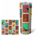 Lots of Airedale Terrier Stainless Steel Skinny Tumbler 20 oz Vacuum Double Walled Reusable Insulated Travel Cup