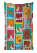 Lots of Red and White Papillon Kitchen Towel Velour Plush Front and Cotton Loop Back Machine Washable