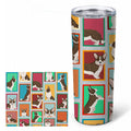 Lots of Brindle Cardigan Corgi Stainless Steel Skinny Tumbler 20 oz Vacuum Double Walled Reusable Insulated Travel Cup